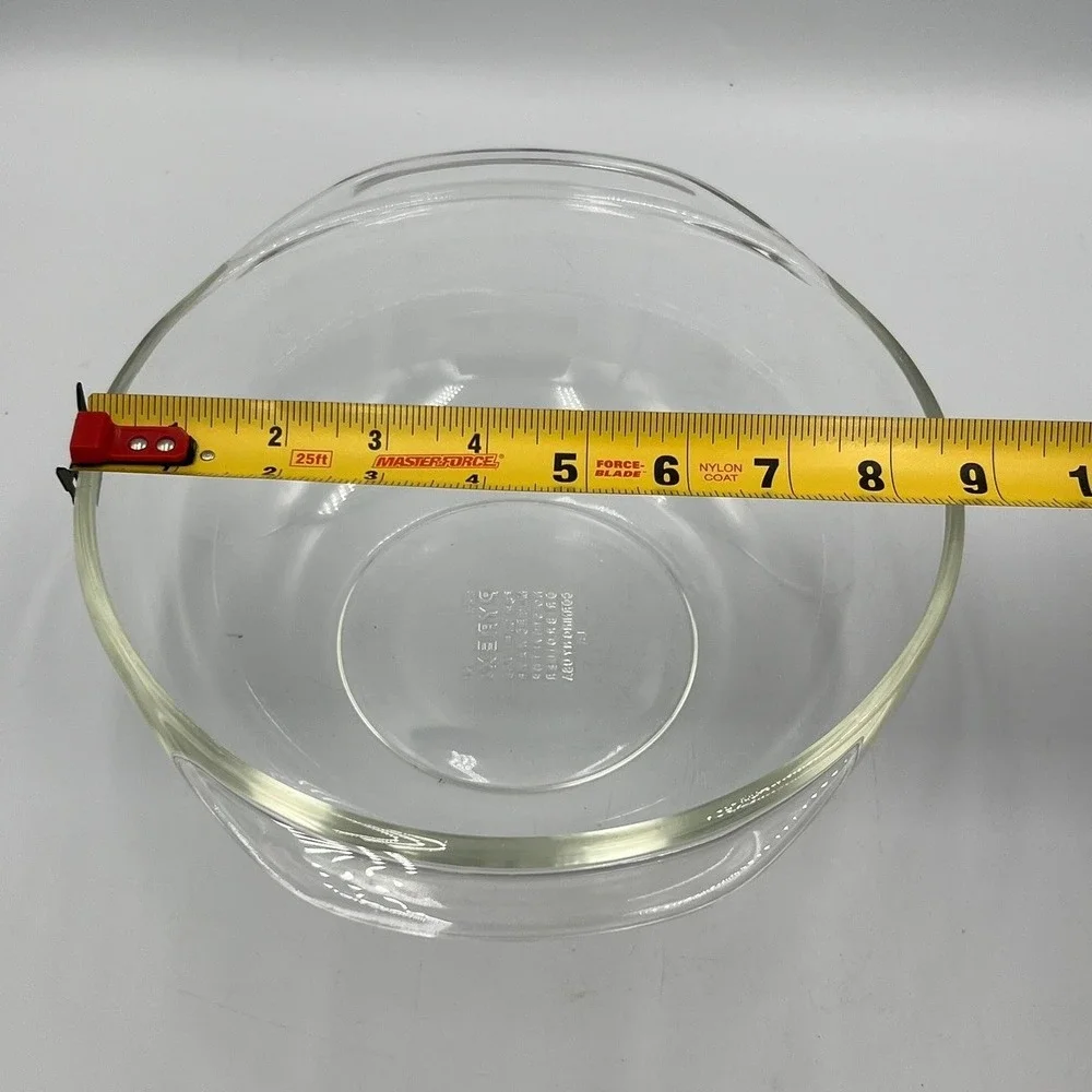 Pyrex Casserole Dish Unisex 2qt Clear Very Good 024 Round Glass Baking Bowl